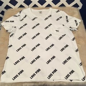 Victoria’s Secret PINK logo Campus T Size XL
